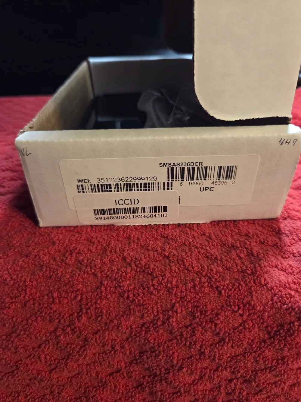 Samsung Galaxy Smartphone with Red Protective Case